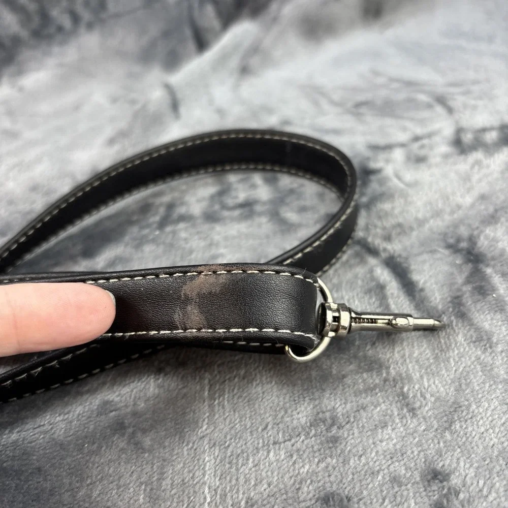 BOC Mineral Blue Gray Zip-Around Clutch Wallet Wristlet‎ Suede Pebbled Leather